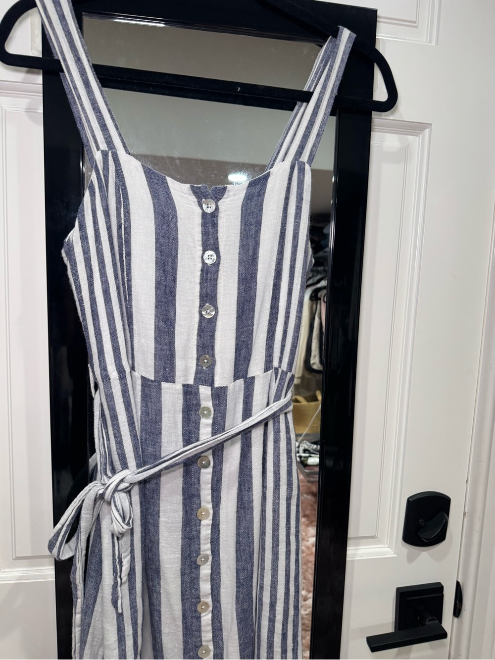 Rails Blue and White Striped Maxi Dress with Tie Waist size small - Picture 7 of 11
